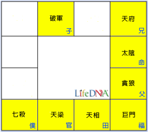 太陰星命盤圖