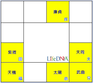 太陽星命盤圖